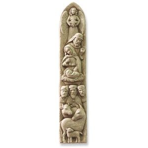Joy to the World Nativity Stone Wall Art by Carruth Studio, Religous Art